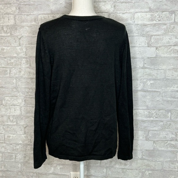 Happy Holiday’s Christmas sweater black with Christmas tree size L - Picture 3 of 4